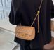 Жіноча сумка з клапаном стьобана фактура Т01-А-1827 Чорна