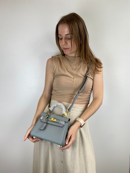 Шкіряна сумка популярна модель / золота фурнітура С60-КТ-815-20-G Помаранчева