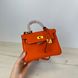 Кожаная сумка популярная модель / золотая фурнитура С60-КТ-815-20-G Оранжевая