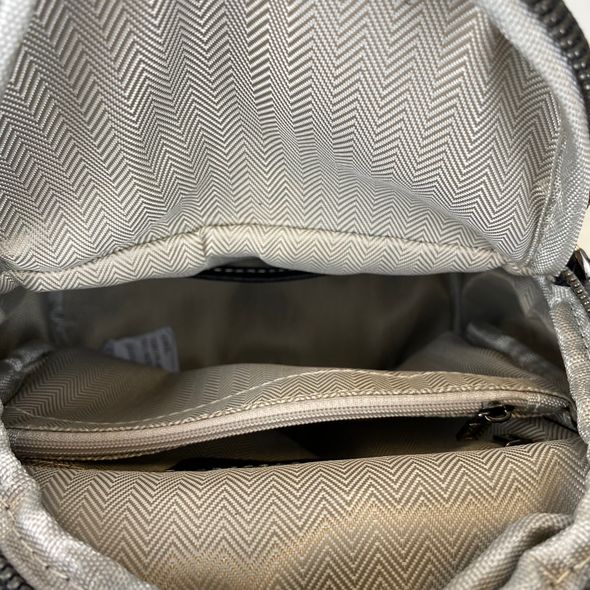 Компактний шкіряний рюкзак з клапаном і широким ремінцем С101-КТ-2817 Бежевий