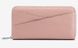 Великий шкіряний гаманець на блискавці з кишенею спереду А15-КТ-10261 Рожевий