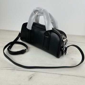 Сумка шкіряна прямокутна з ручками С101-КТ-4287-MATTE Чорна