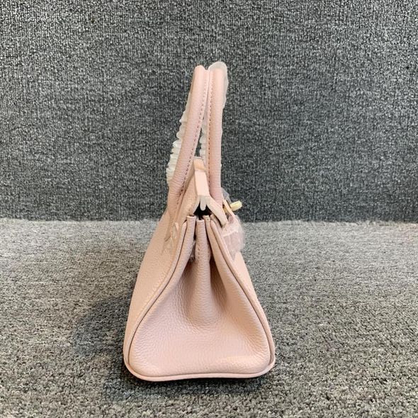 Шкіряна популярна сумка з клапаном дві ручки 22см КТ-835-20 Рожева